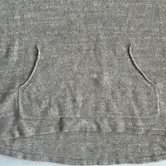 J. Jill Pure Jill Women's Tan 100% Cotton V-Neck Sweater with Front Pouch Pocket - Picture 11 of 12